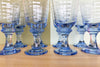 Set of Eight Sky Blue Goblets