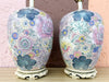 Pair of Porcelain Floral Lamps