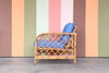 Rattan Lounge Chair on Casters
