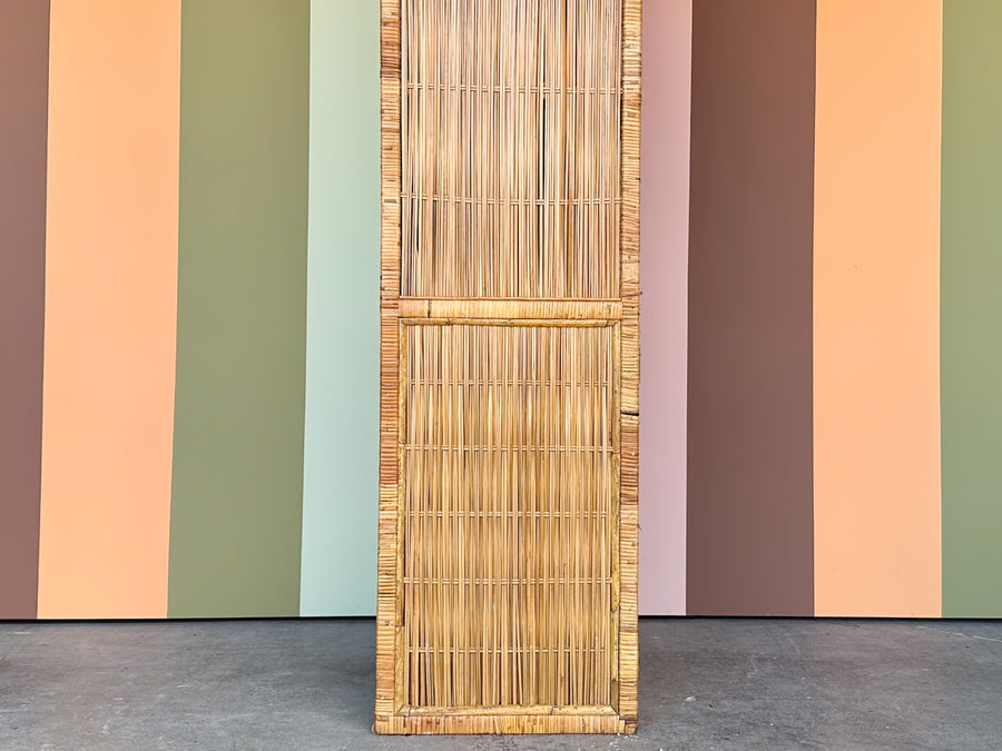 Island Style Rattan Wrapped Cabinet