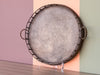 Round Faux Bamboo Brass Tray