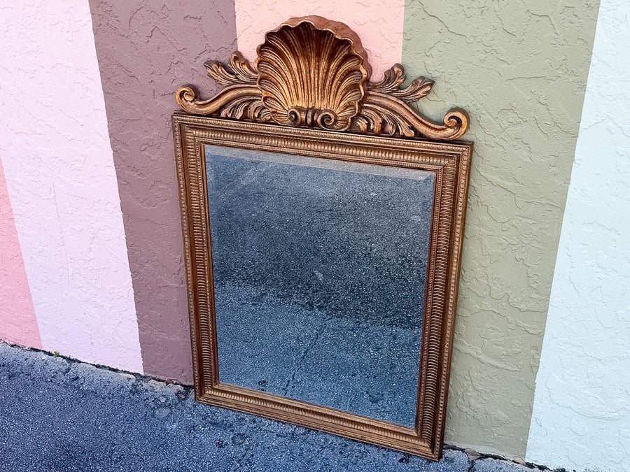Regency Style Shell Motif Mirror