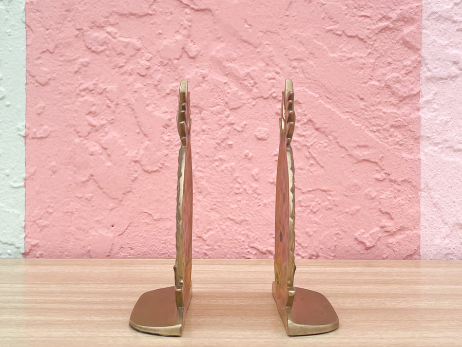Brass Pineapple Bookends