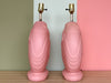 Pair of Pink Swag Lamps