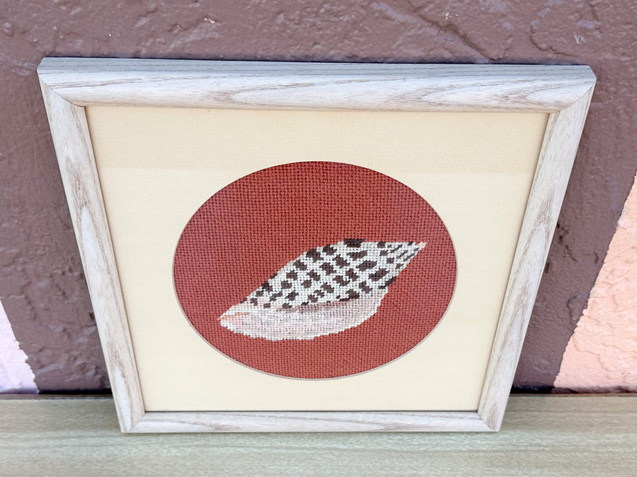 Spotted Shell Needlepoint Art