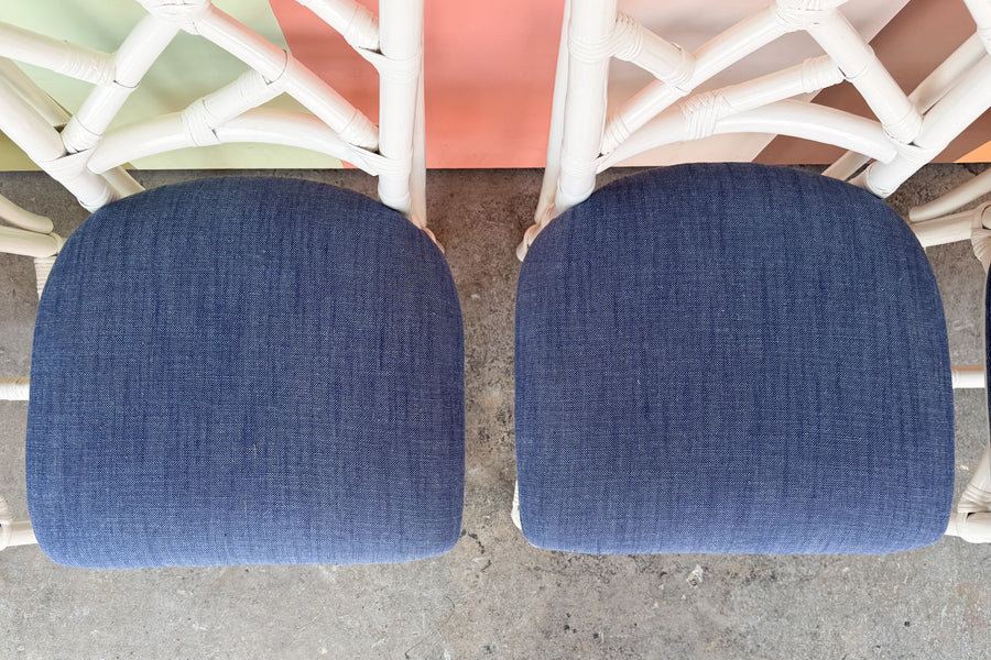 Set of Four Rattan Dining Chairs