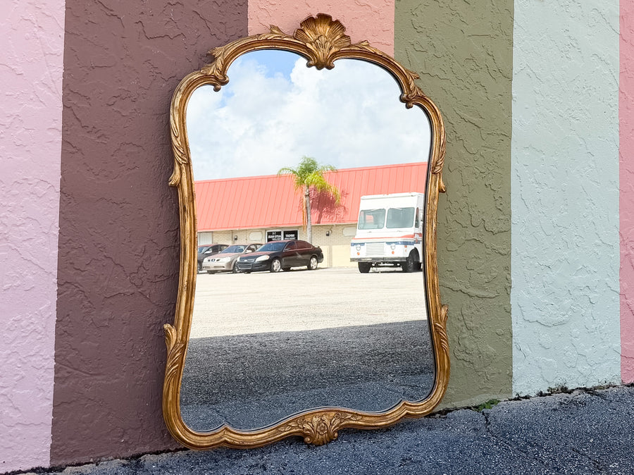 Regency Chic Shell Motif Mirror