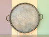 Round Faux Bamboo Brass Tray