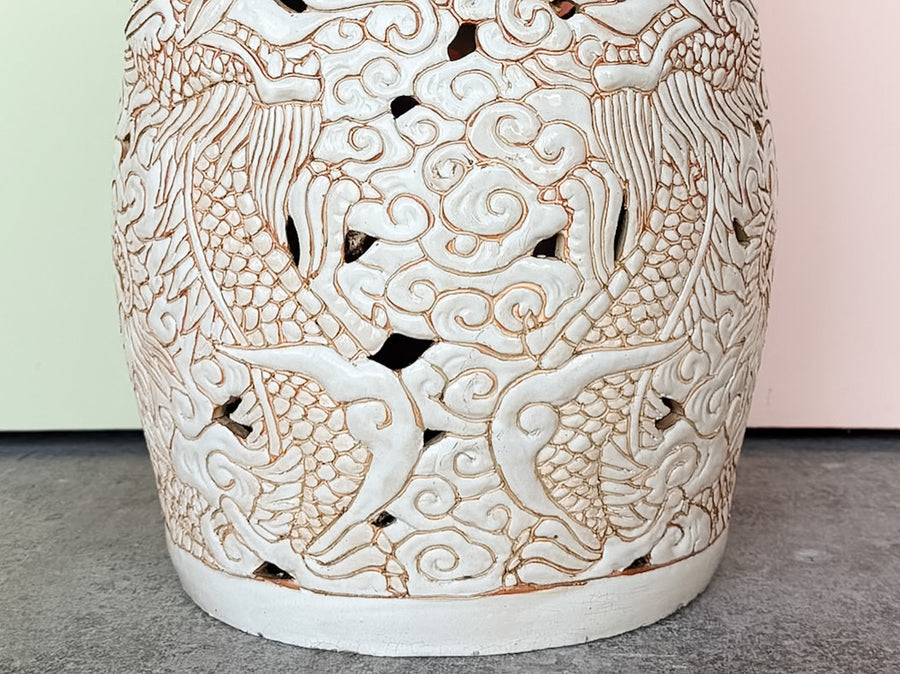 Chinoiserie Chic Dragon Garden Seat