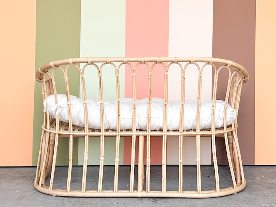 Cute Coastal Rattan Loveseat