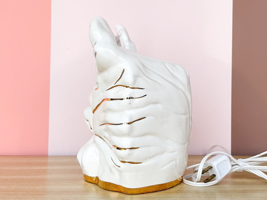 Old Florida Ceramic Palm Frond Lamp