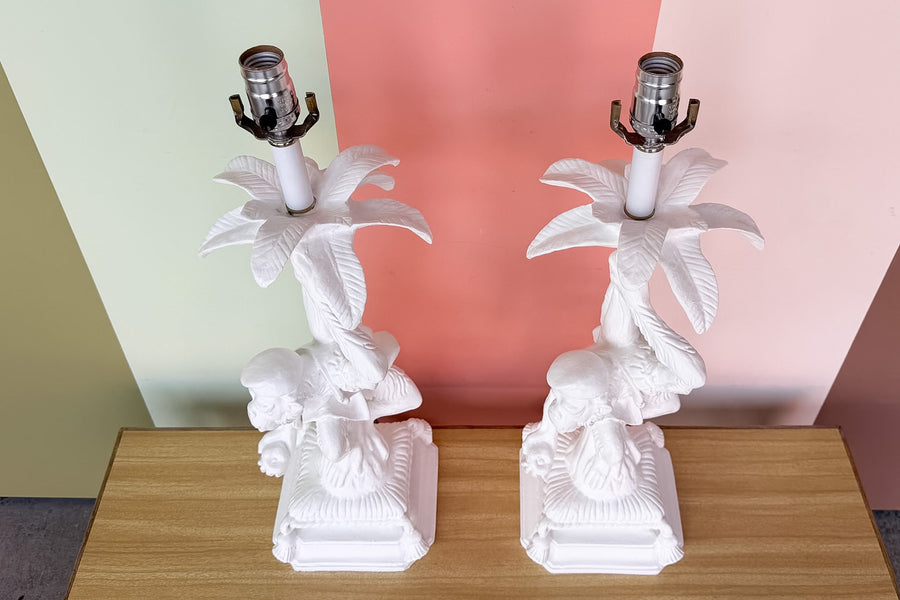 Pair of Monkey Lamps