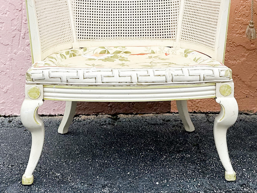 Pair of Regency Style Cane Barrel Chairs