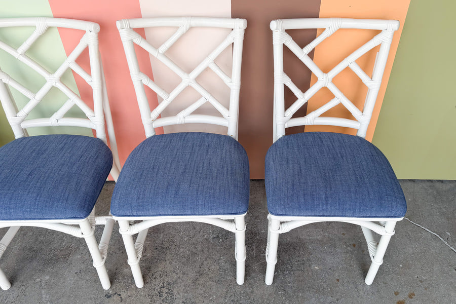 Set of Four Rattan Dining Chairs
