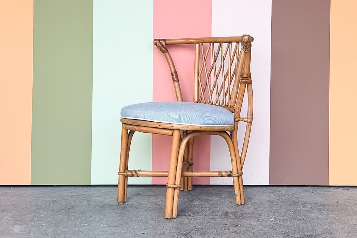 Barrel Back Rattan Accent Chair