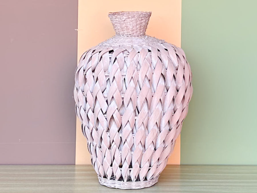 Pair of Pink Sands Woven Vases