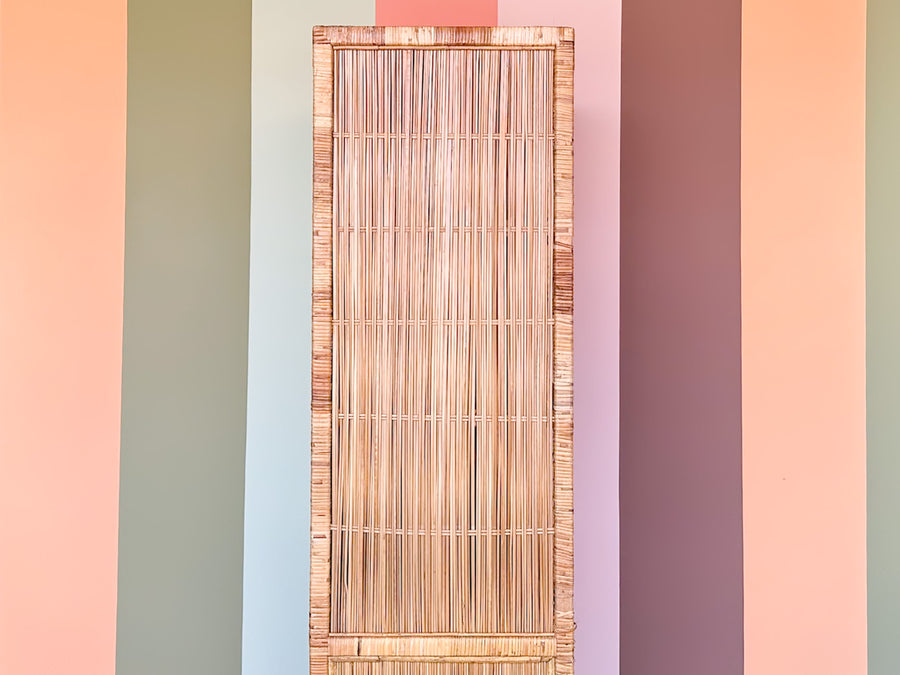 Island Style Rattan Wrapped Cabinet