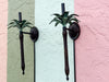 Pair of Palm Tree Wall Sconces