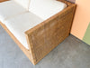 Coastal Style Rattan Sleeper Loveseat