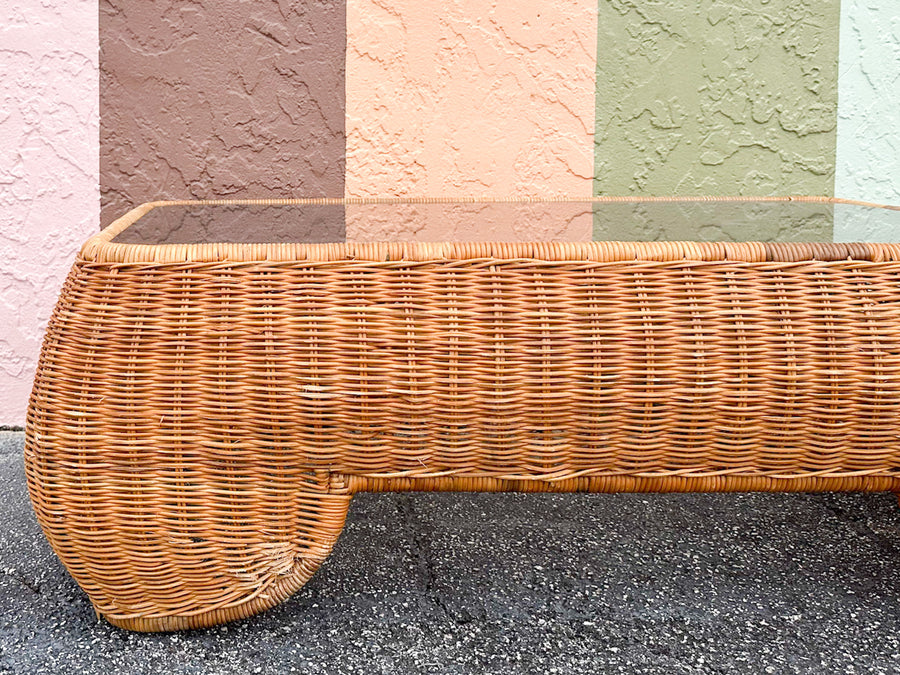 Oversized Wicker Coffee Table