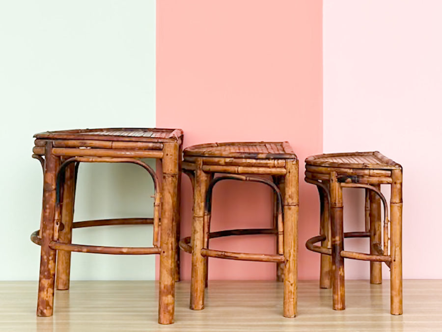 Set of Three Petite Demilune Risers