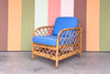 Rattan Lounge Chair on Casters