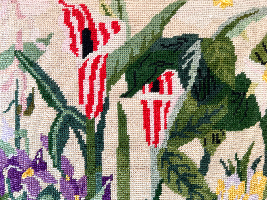 Fab Floral Needlepoint Pillow