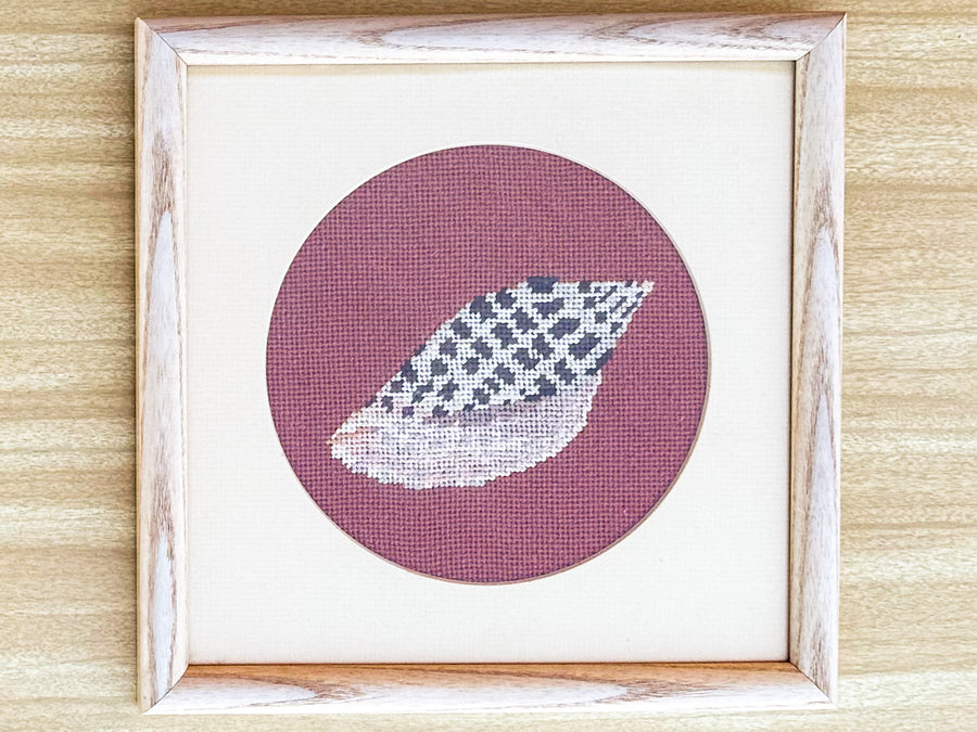 Spotted Shell Needlepoint Art