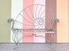 Shell Chic Wrought Iron Bench