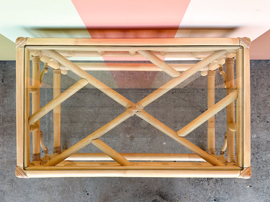 Chippendale Rattan Side Table