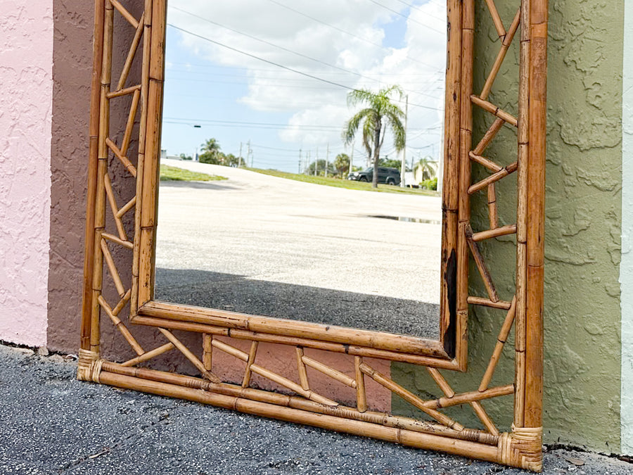 Island Style Rattan Mirror