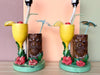 Pair of Tiki Chic Lamps