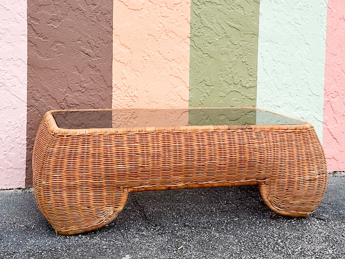 Oversized Wicker Coffee Table