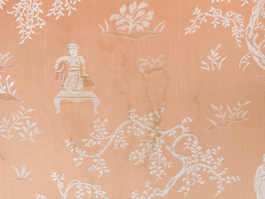 Pair of Peach Pagoda Upholstered Chairs