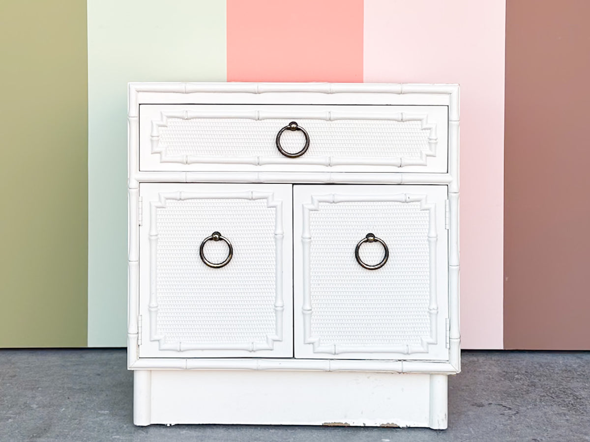 Palm Beach Style Faux Bamboo Nightstand