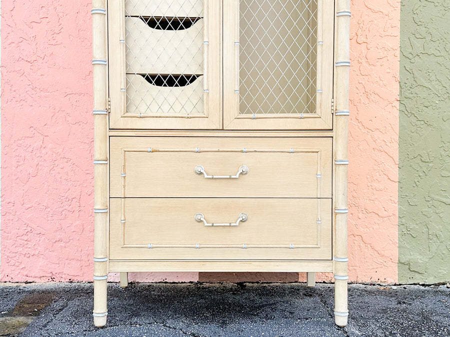 Thomasville Faux Bamboo Armoire