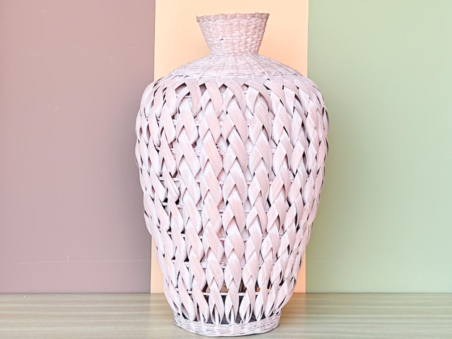 Pair of Pink Sands Woven Vases