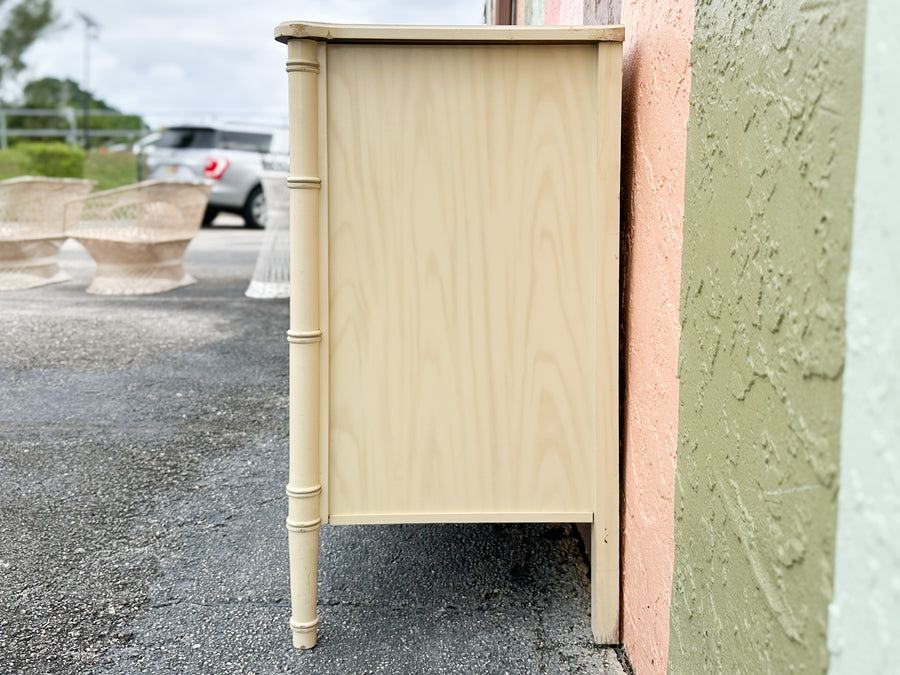 Faux Bamboo Double Dresser