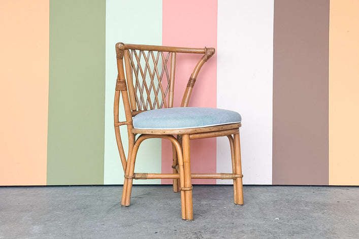 Barrel Back Rattan Accent Chair