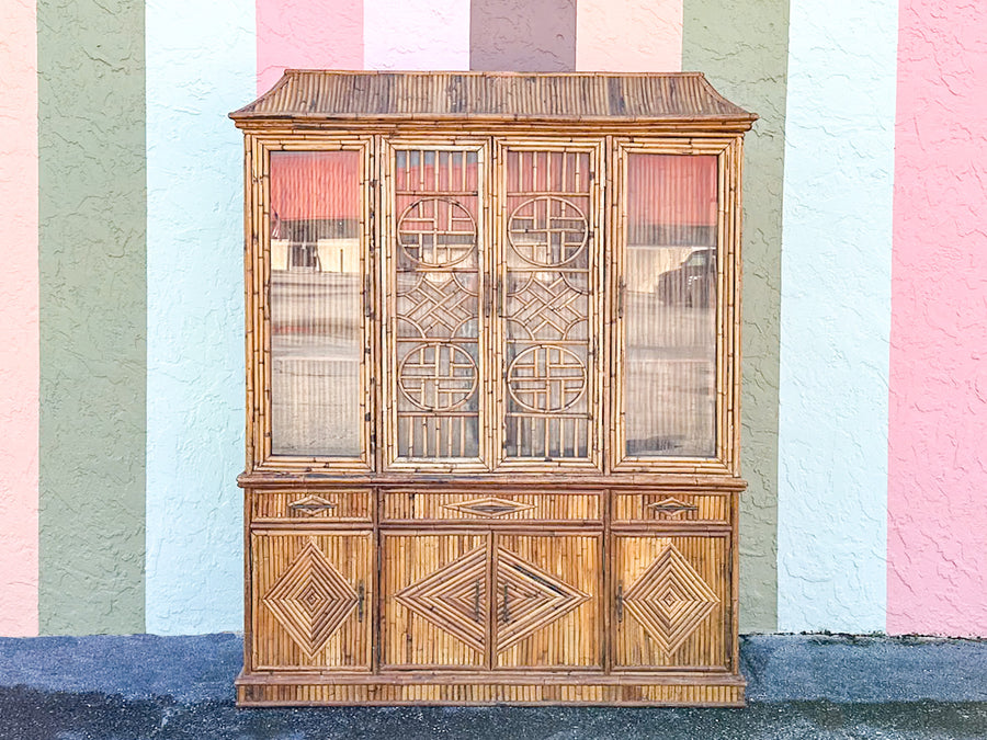 Island Chic Bamboo Pagoda Cabinet