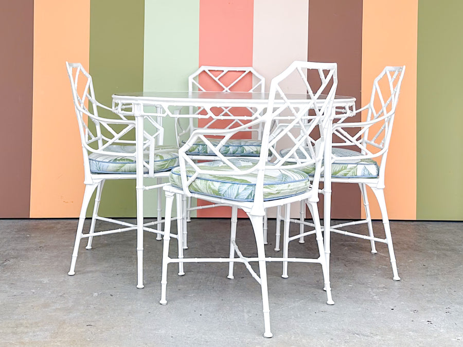 Brown Jordan Calcutta Faux Bamboo Dining Set