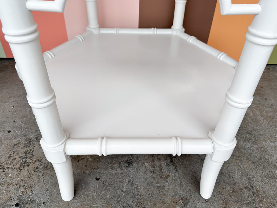 Pair of Thomasville Faux Bamboo Side Tables