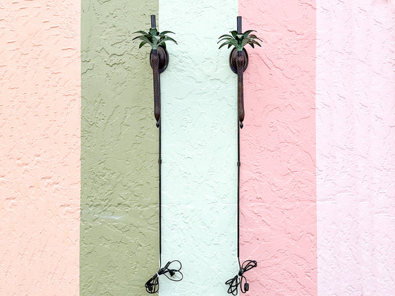 Pair of Palm Tree Wall Sconces