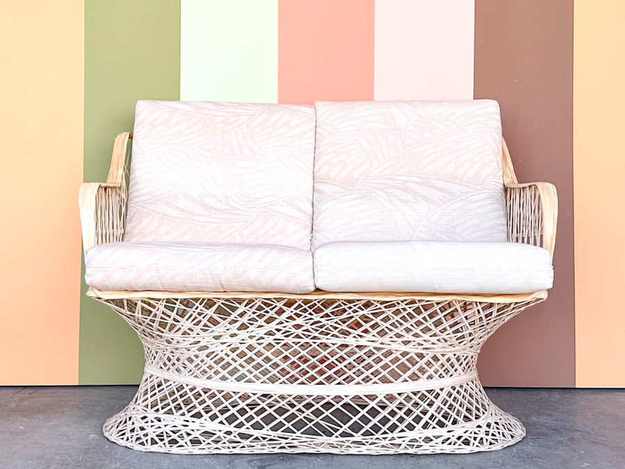 Marbled Pink Webspun Loveseat