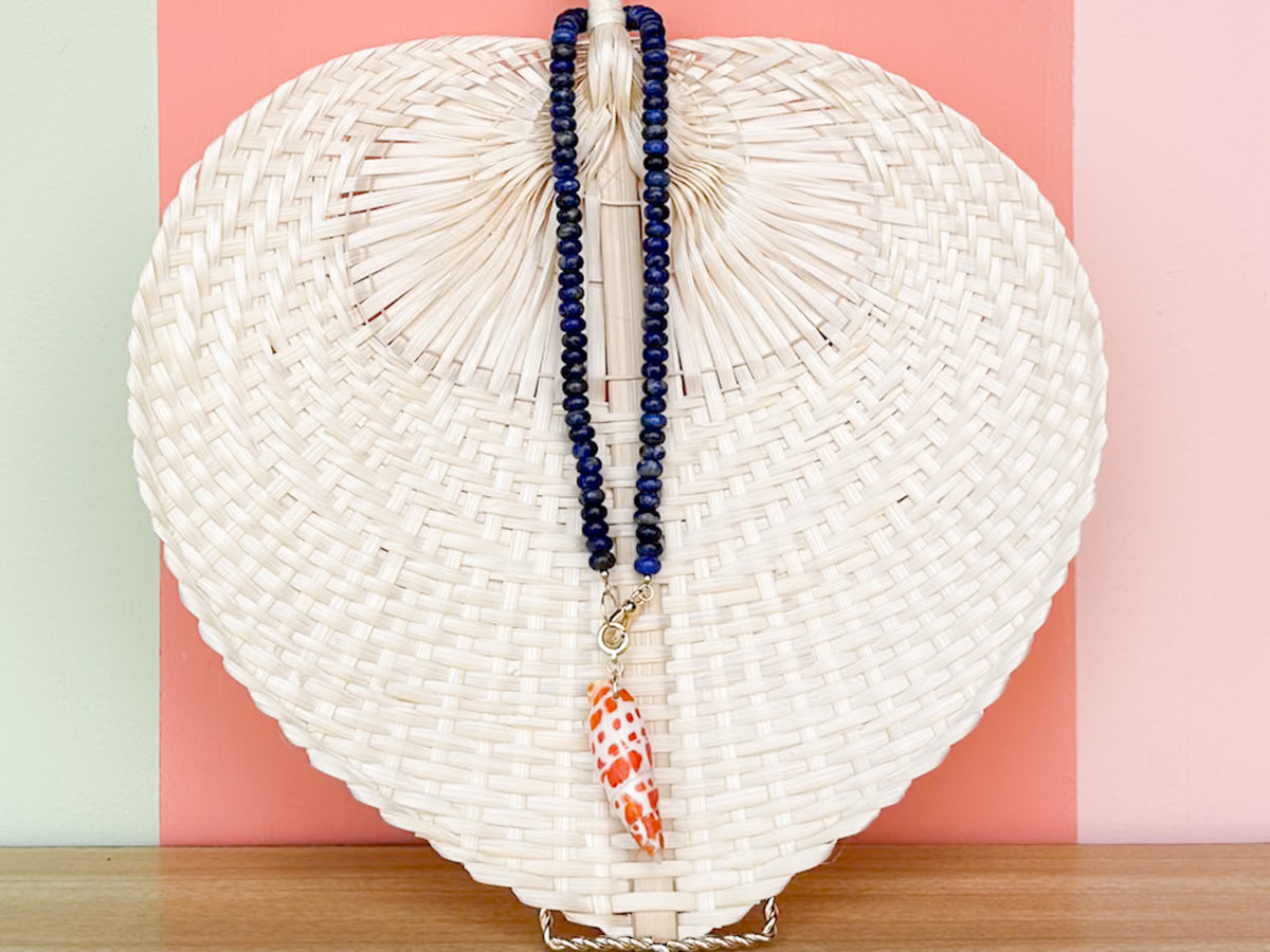 Palm Beach Regency's Lapis Lazuli Gemstone and Shell Necklace