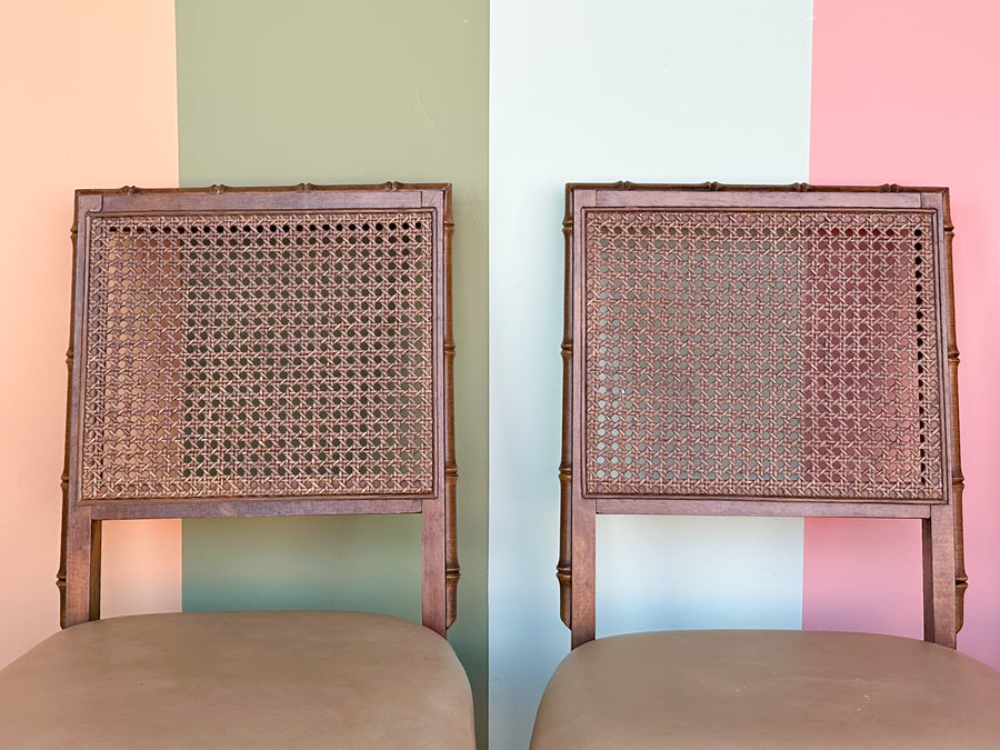 Faux Bamboo Folding Tables and Chairs Set