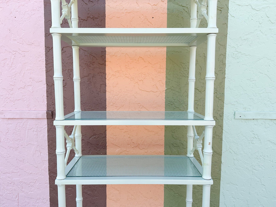 Faux Bamboo Etagere