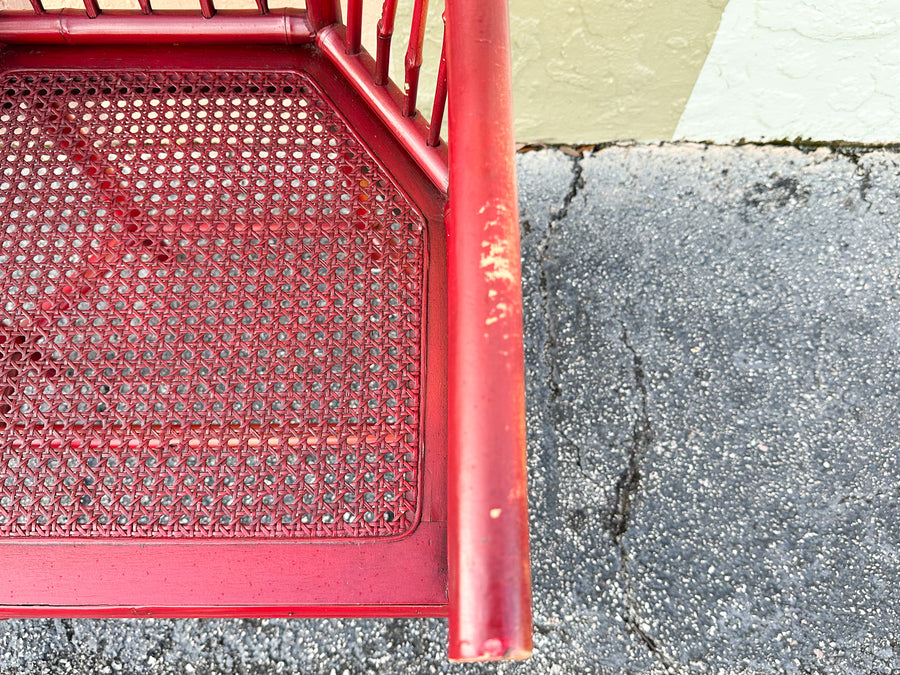 Brighton Style Red Rattan Dining Set
