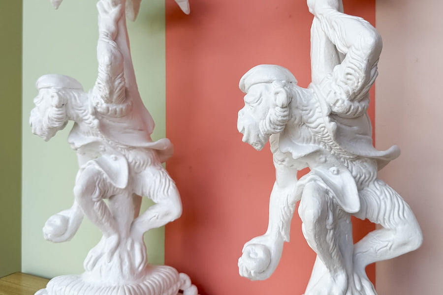 Pair of Monkey Lamps