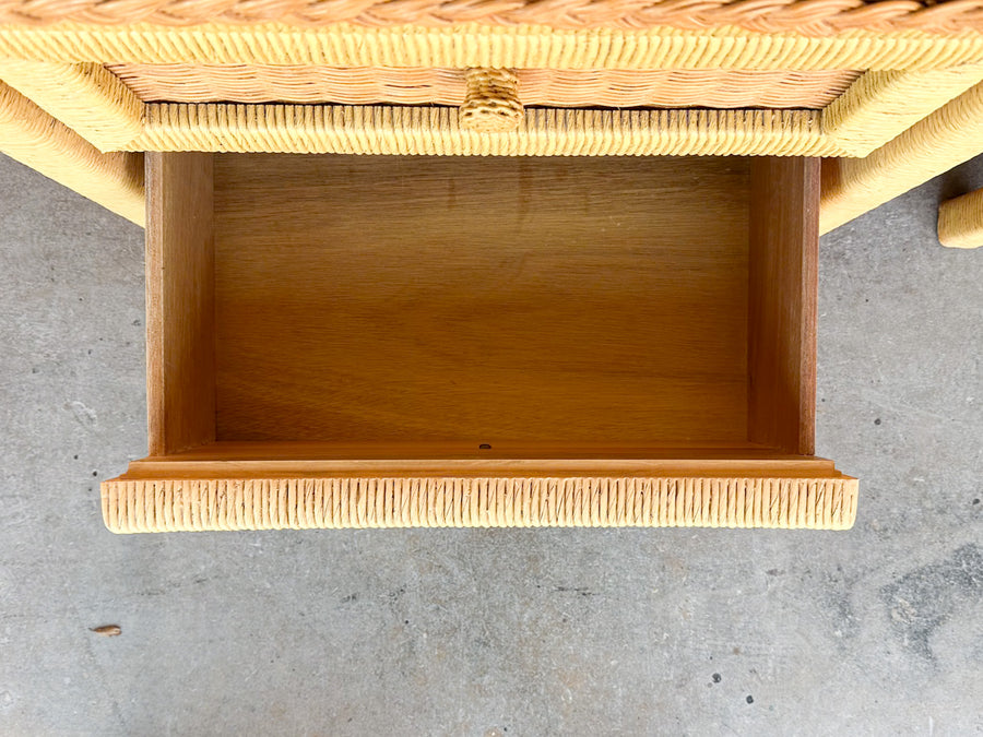 Pair of Henry Link Wicker Nightstands